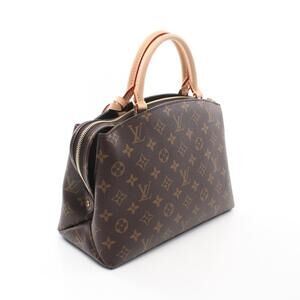 Louis Vuitton Palais Handbag Canvas Leather Monogram Brown